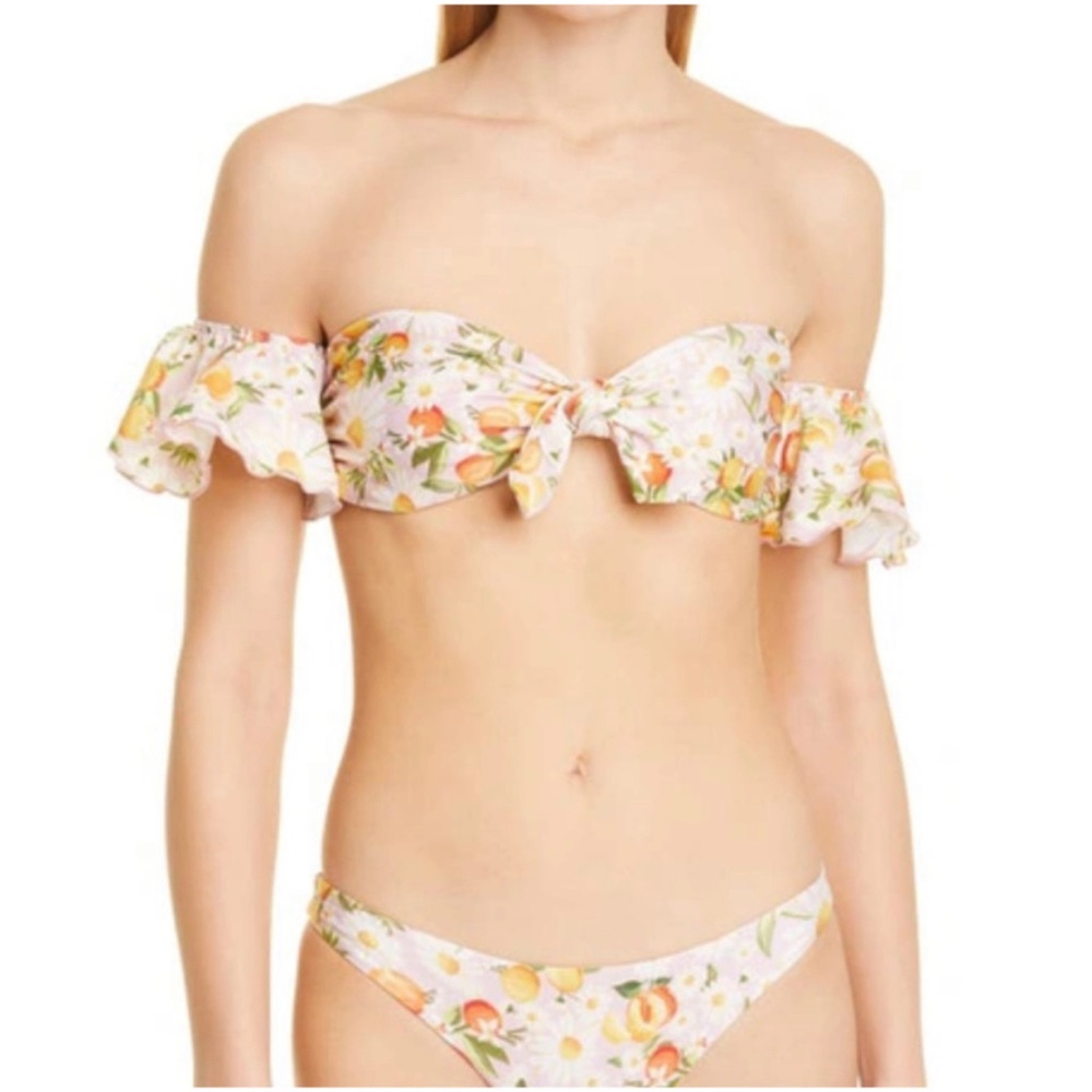 FARM RIO Tangerine Dream Flutter Sleeve
Bikini Top Womens XS  Pink Floral
NEW